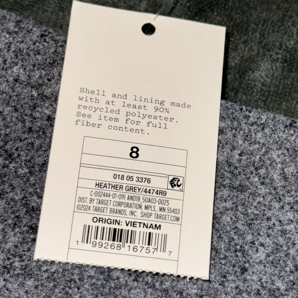 NWT A New Day Heather Grey A-Line Mini Skirt Size 8 Minimalist Academia Preppy